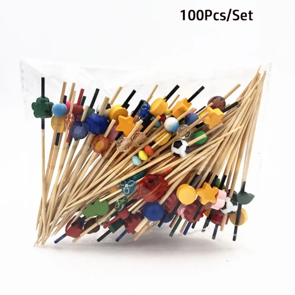 50/100Pcs Disposable Christmas Toothpicks Snowman Xmas Tree Christmas Fruit Picks Santa Claus Xmas Party Supplies
