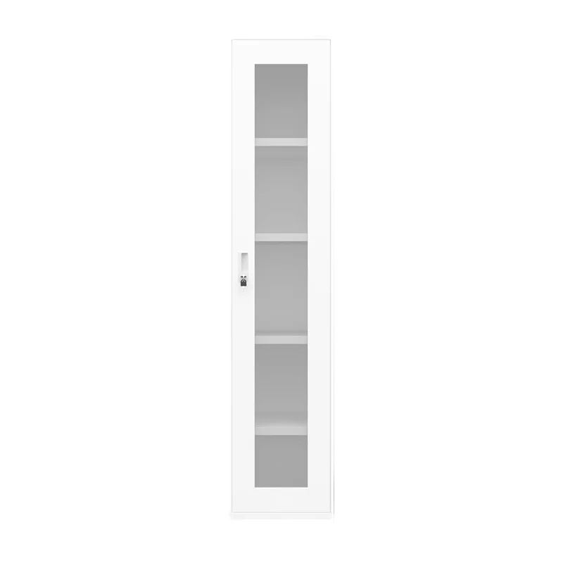 

Hot Sale Durable MDF Office Bookcase 4 Adjustable Steel Glass Sliding Door Home Office Filing Storage Cabinet for Schools