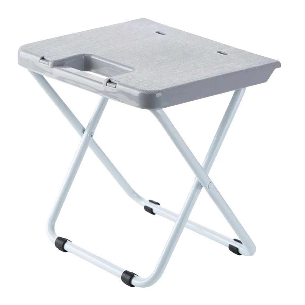 Taburete plegable para exteriores, silla de campamento portátil, asiento de plástico antideslizante resistente para pesca, senderismo, viaje, taburete compacto para jardín, 1 Uds.