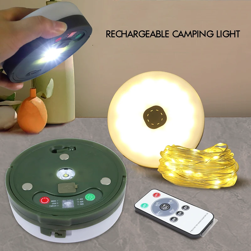 

Rechargeable Camping Light String Outdoor Lighting Tape Measure Storage LED Light String Camping Tent Emergency Atmosphere Light