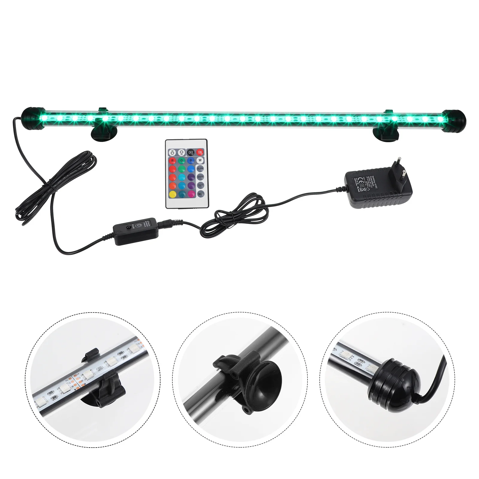 

Aquarium LED Light Waterproof Fish Tank Premium Acrylic Submersible Decorative Lamp Suction Cup Convenient Installation Eu Plug