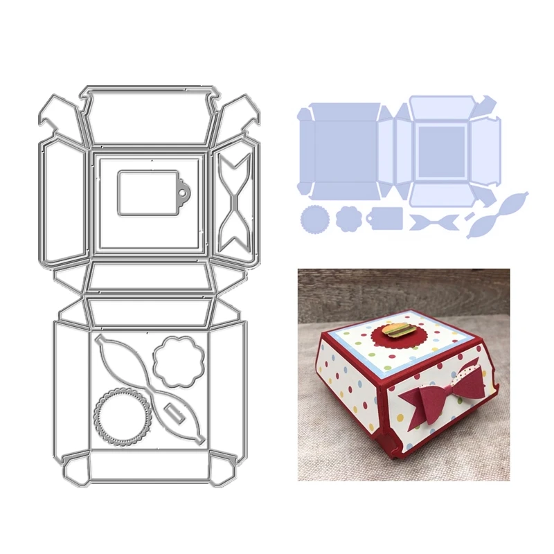 New 2021 3D Metal Cutting Dies For Hamburger Carton Scrapbooking Accessories Die Cut Embossing Frame Card Craft Die Set