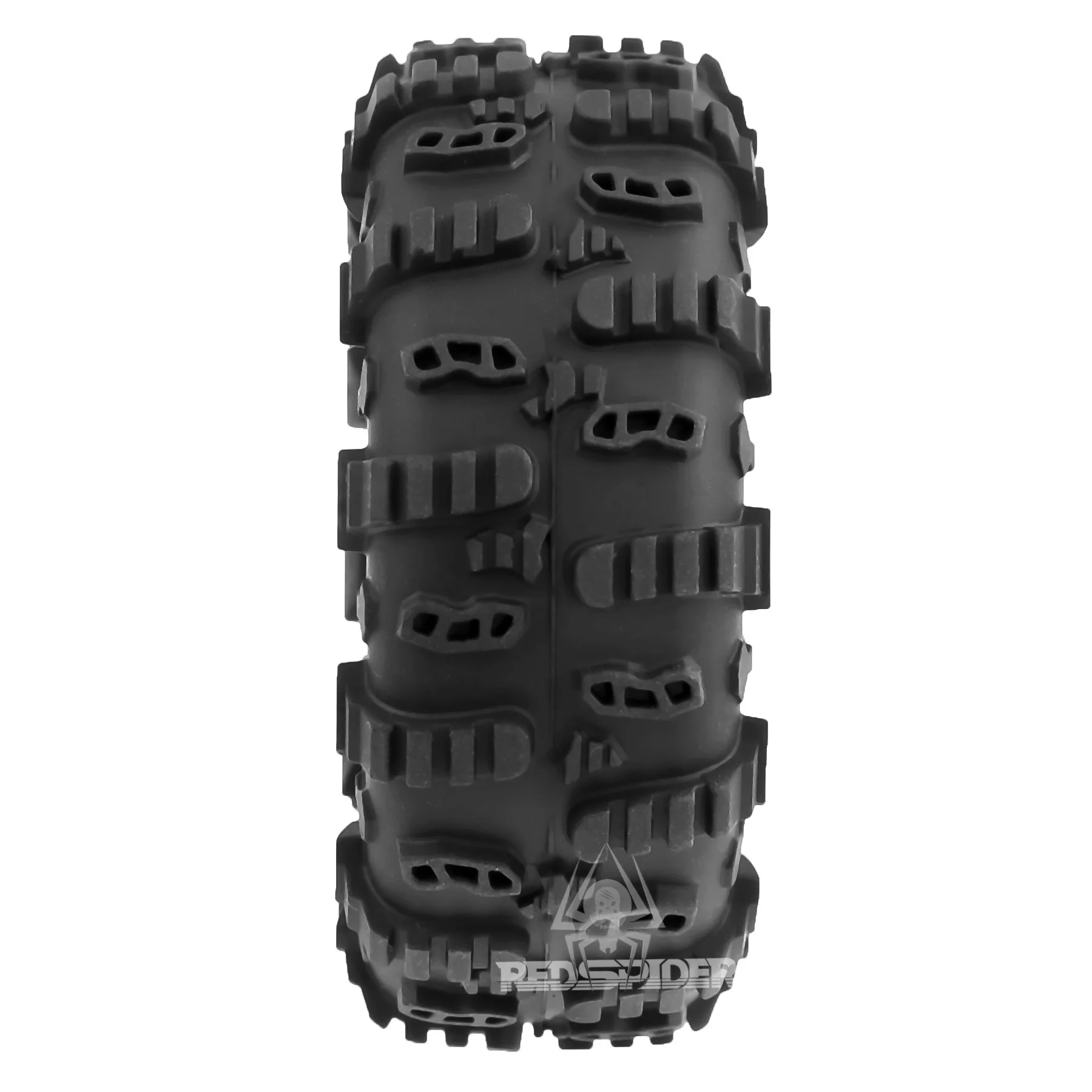 Conjunto de pneus de borracha e rodas de metal de 1,3 polegadas para crawler 1/18 TRX4M SCX24 FMS, 4 peças de pele de pneu atualizada com aro de roda para Rock C