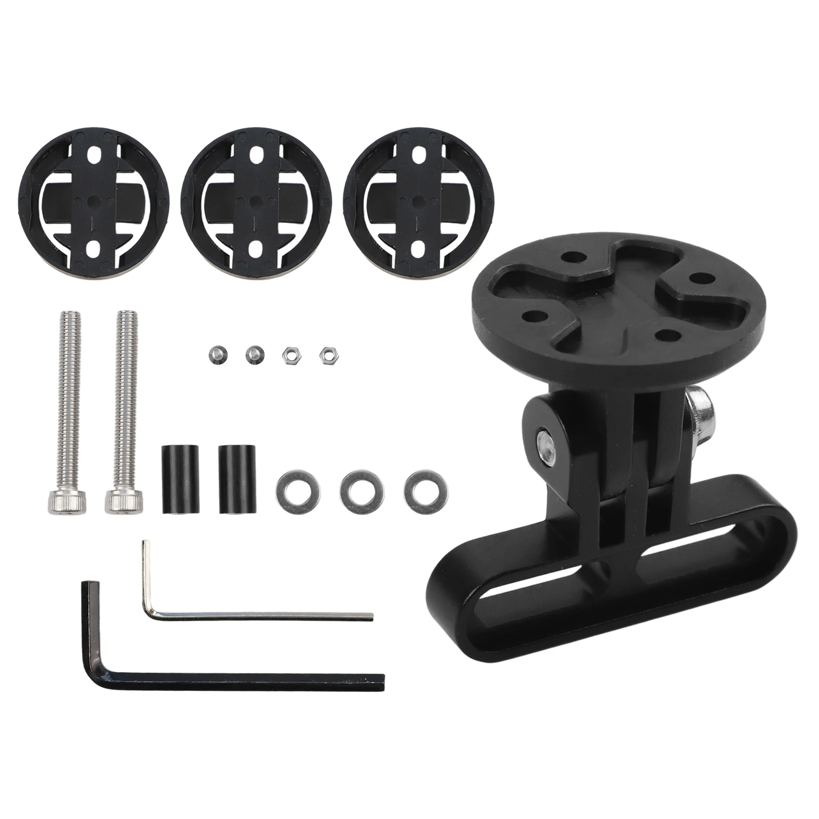 1 ชุดที่ยึดแฮนด์จักรยาน ที่ยึดแฮนด์จักรยาน 4.5*4.5 ซม. อลูมิเนียมอัลลอยด์ สีดำ M5*40 มม. แข็งแรงและน้ำหนักเบา