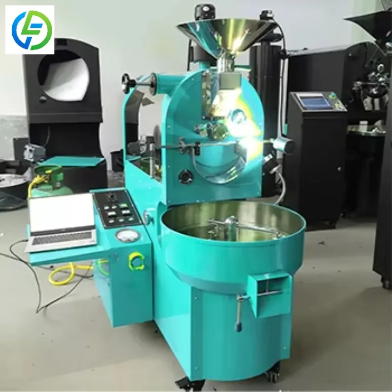 Electric Gas Coffee Roaster 1kg-120kg Coffee Roasting Machine with Temperature Control and Heat Adjustment