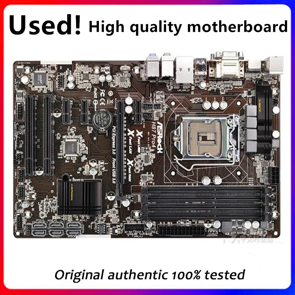 For ASRock H87 Pro4 Desktop Motherboard H87 LGA 1150 DDR3 32GB For Core i7 i5 i3 DDR3  SATA3 USB3.0 HDMI Original Used Mainboard