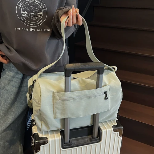 Imagen 2 del producto Bolsa deportiva para fitness para mujer, bolsa de natación con separación en seco y húmedo, bolsa de viaje de corta distancia de gran capacidad, bolsa de almacenamiento de equipaje de viaje, incluye compartimento