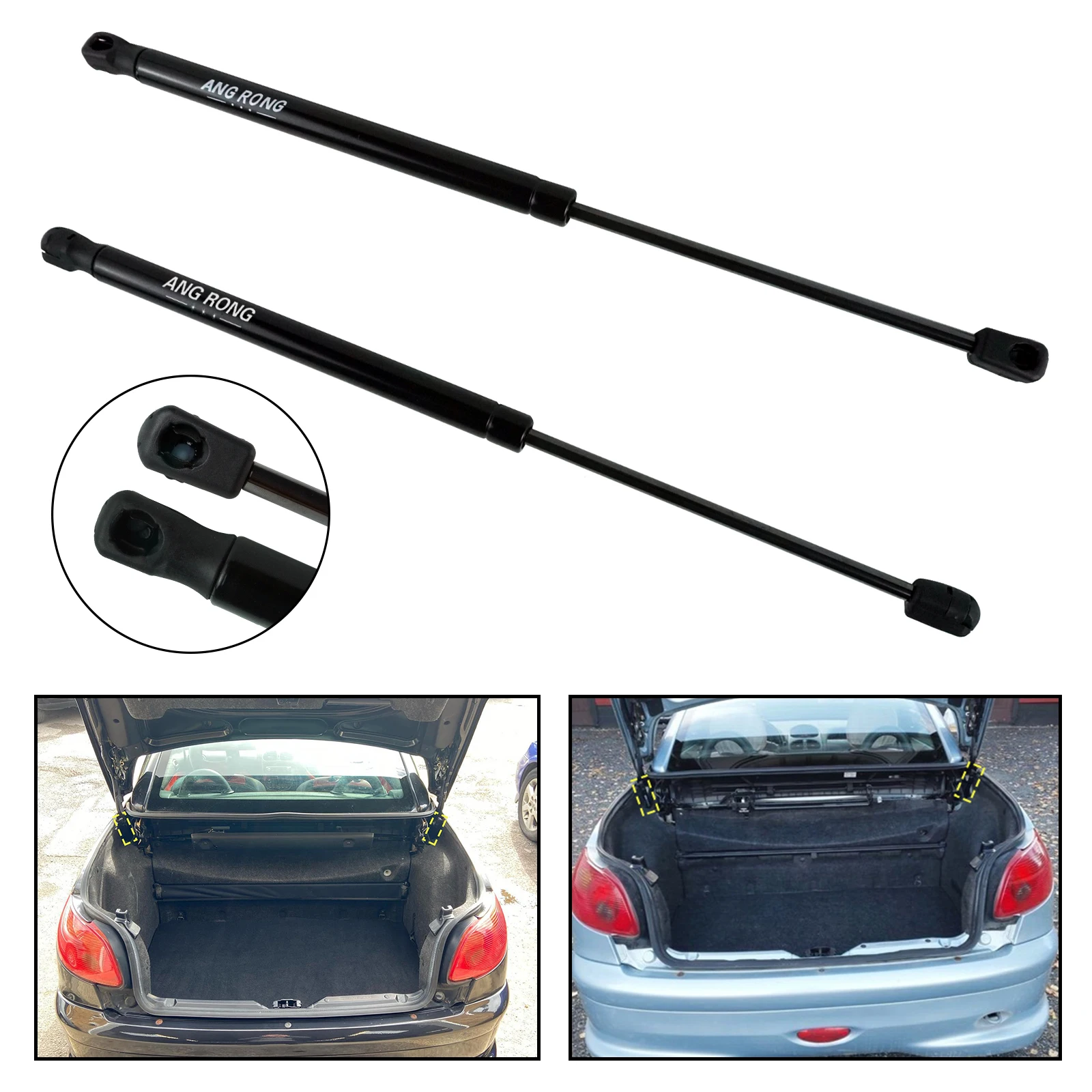 2x Tailgate Boot Trunk Gas Support Struts Lifter For Peugeot 206 CC 2D Convertible 2000-2010 OEM 8731F2