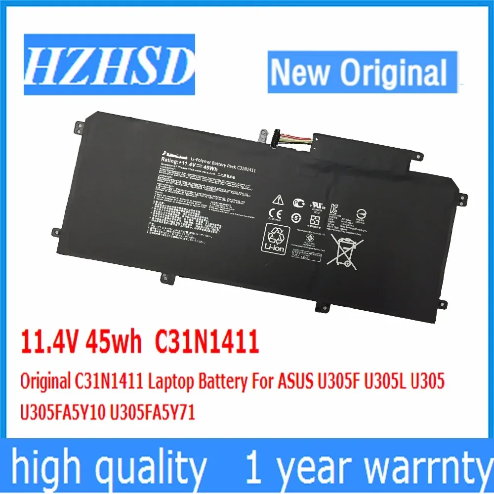 

11.4V 45wh NEW Original C31N1411 Laptop Battery For ASUS U305F U305L U305 305F U305FA5Y10 U305FA5Y71