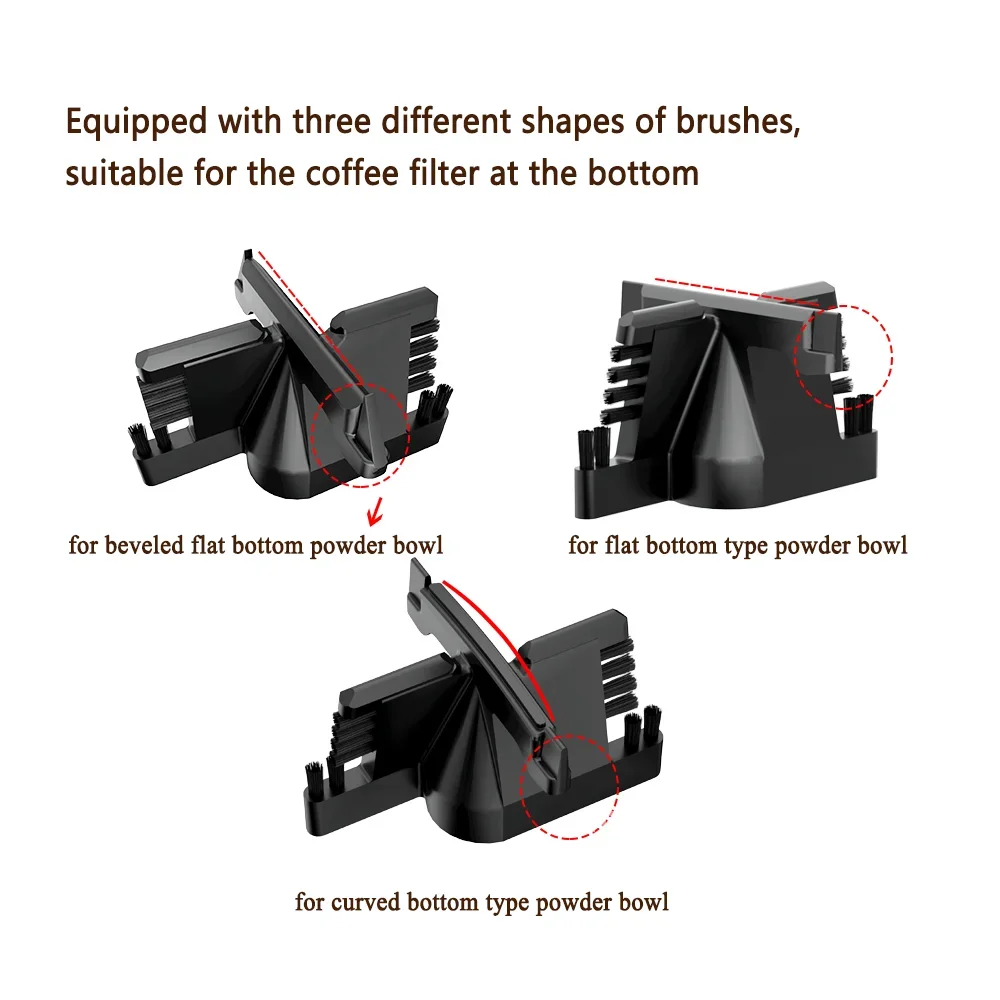 58mm Automatic Coffee Portafilter Cleaner Desktop Electric Coffee Filter Cleaner For Different Shapes Cafe Equipment