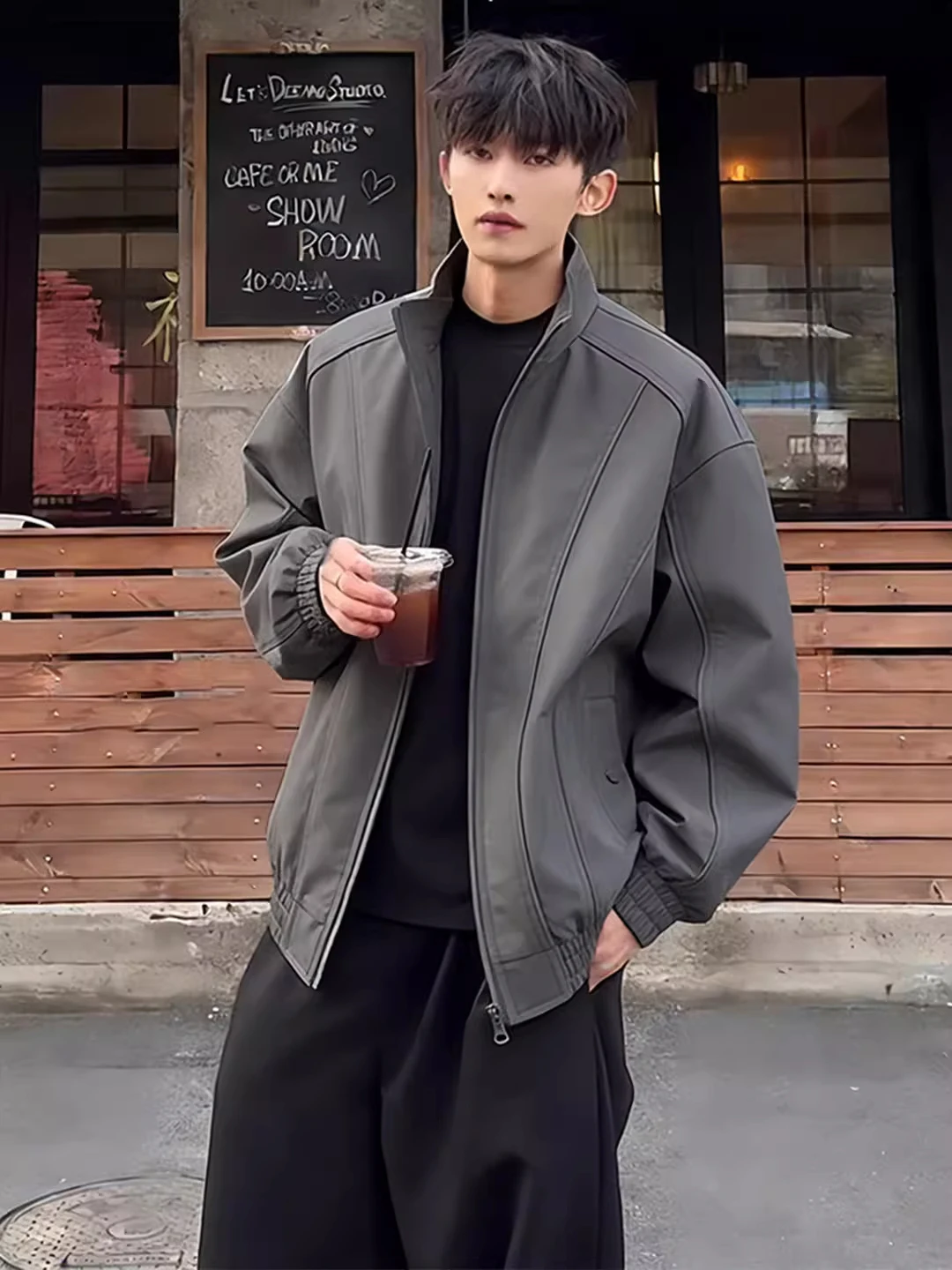 

Мужская демисезонная куртка Deep ey Deconstructed Flight Jacket в американском стиле с воротником-стойкой, водонепроницаемая, для бейсбола, верхняя одежда