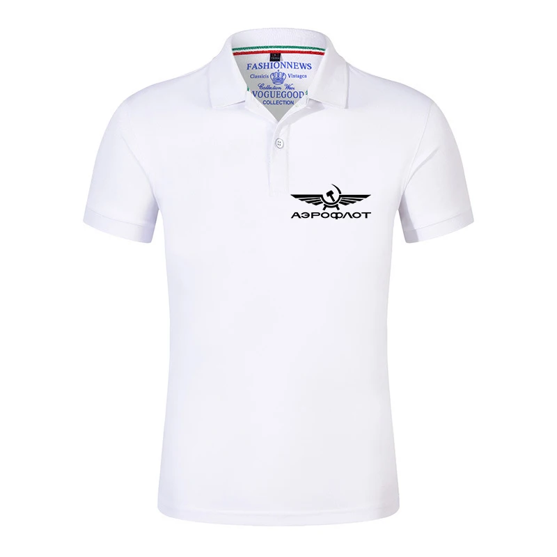 2024 Aeroflot Aviation Russe Pilote Brand Men Print New T shirt Summer Short Sleeve Polo Shirts Fashion Harajuku Breathable Tops