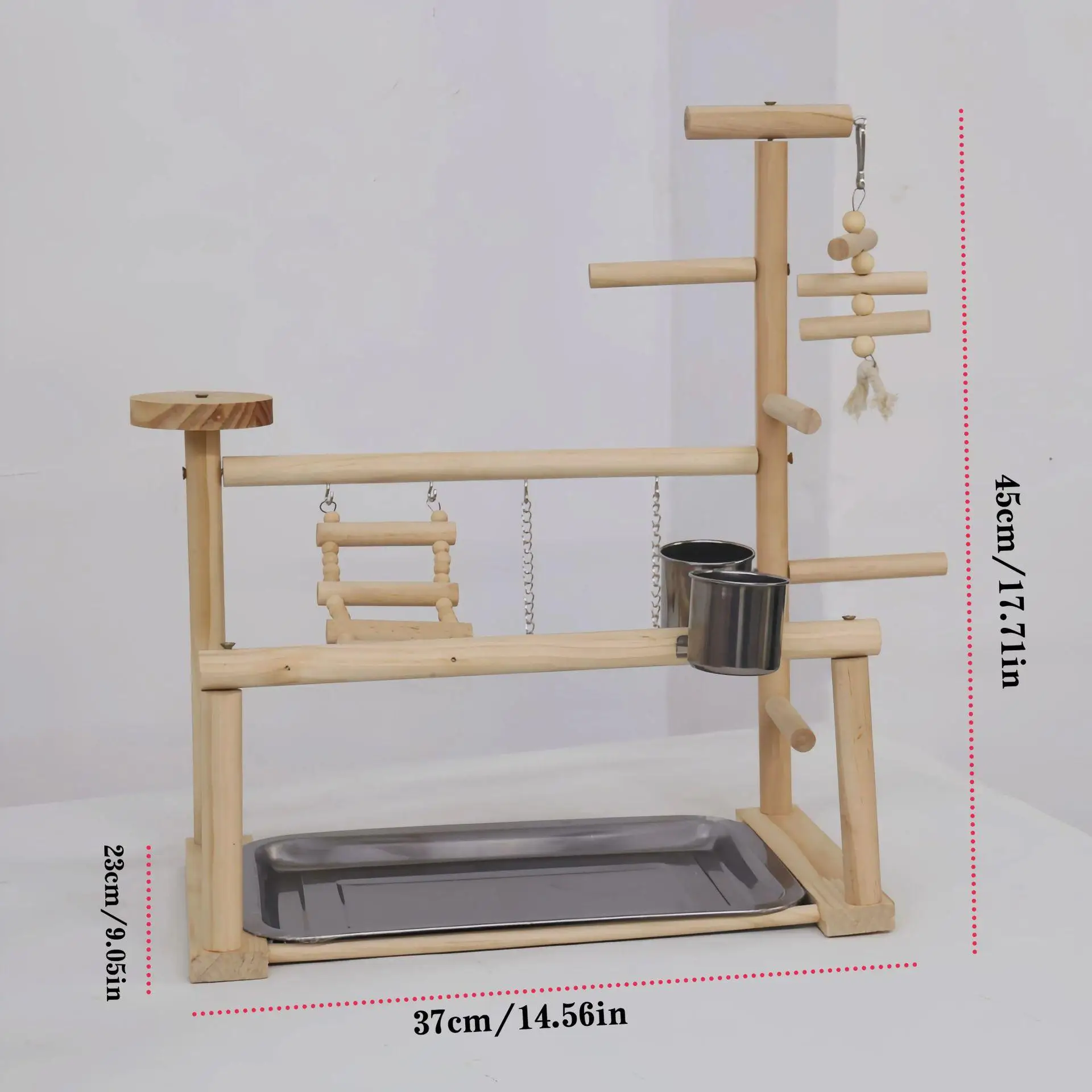 Bird Play Stand Bird Cage Accessories Multifunctional Parrot Playground for Macaw Parakeets Cockatiels Lovebirds Activity Toy