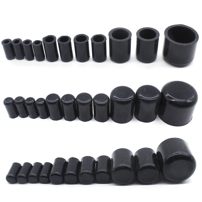 DEFT 5PCS  PVC Plastic rubber Silicone Blanking Cap Intake Vacuum Hose Tube End Bung Plug Inner Diameter 4mm to 32mm End Cap