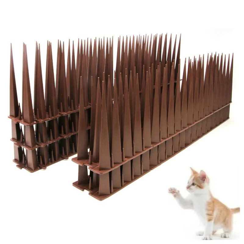 4Pcs Spikes Repeller Cat Plastic Bird Repellent Anti Pigeon Anti-bird Squirrel Garden Fences Control Transparent Spikes