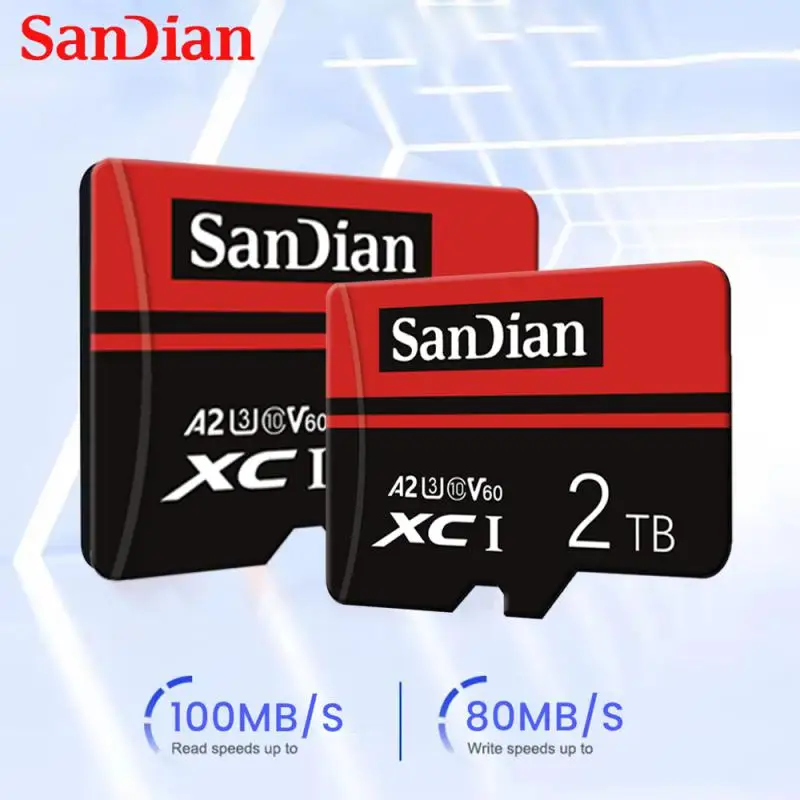 Original 2TB SD Memory Card 128GB 1TB SD/TF Flash Card Mini SD Cards UHS-1 Flash Memory Card With Package Free SD Adapter