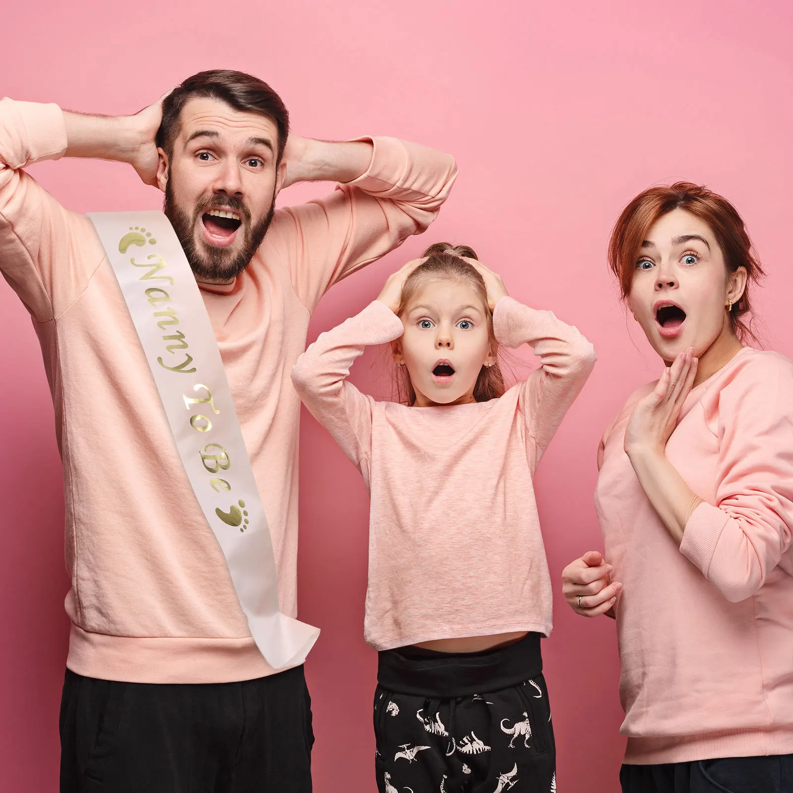 

3Pcs Etiquette Belts Satin Letter Printing Birthday Sashes Supplies Fun Decorations Sash