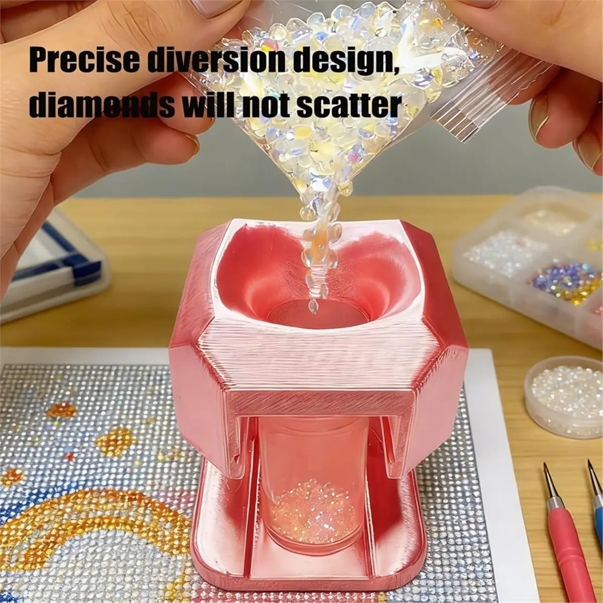 Best of 2026  Art Painting Funnel for Drill Storage Bottles, Hands-Free Organizer Tool,Portable Craft Transfer Funnel