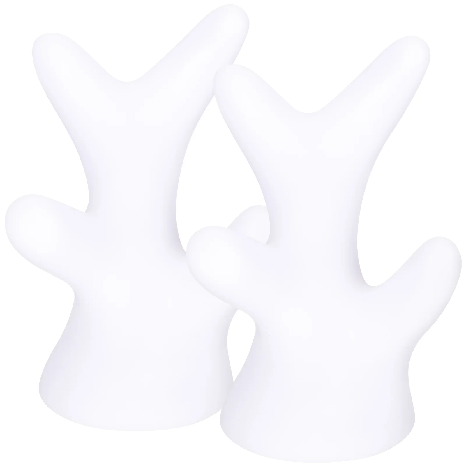 

2 Pcs Bike Horn Antlers Adorable Fake Heavy Delicate Decor DIY Reusable White Lovely Deer Small Child