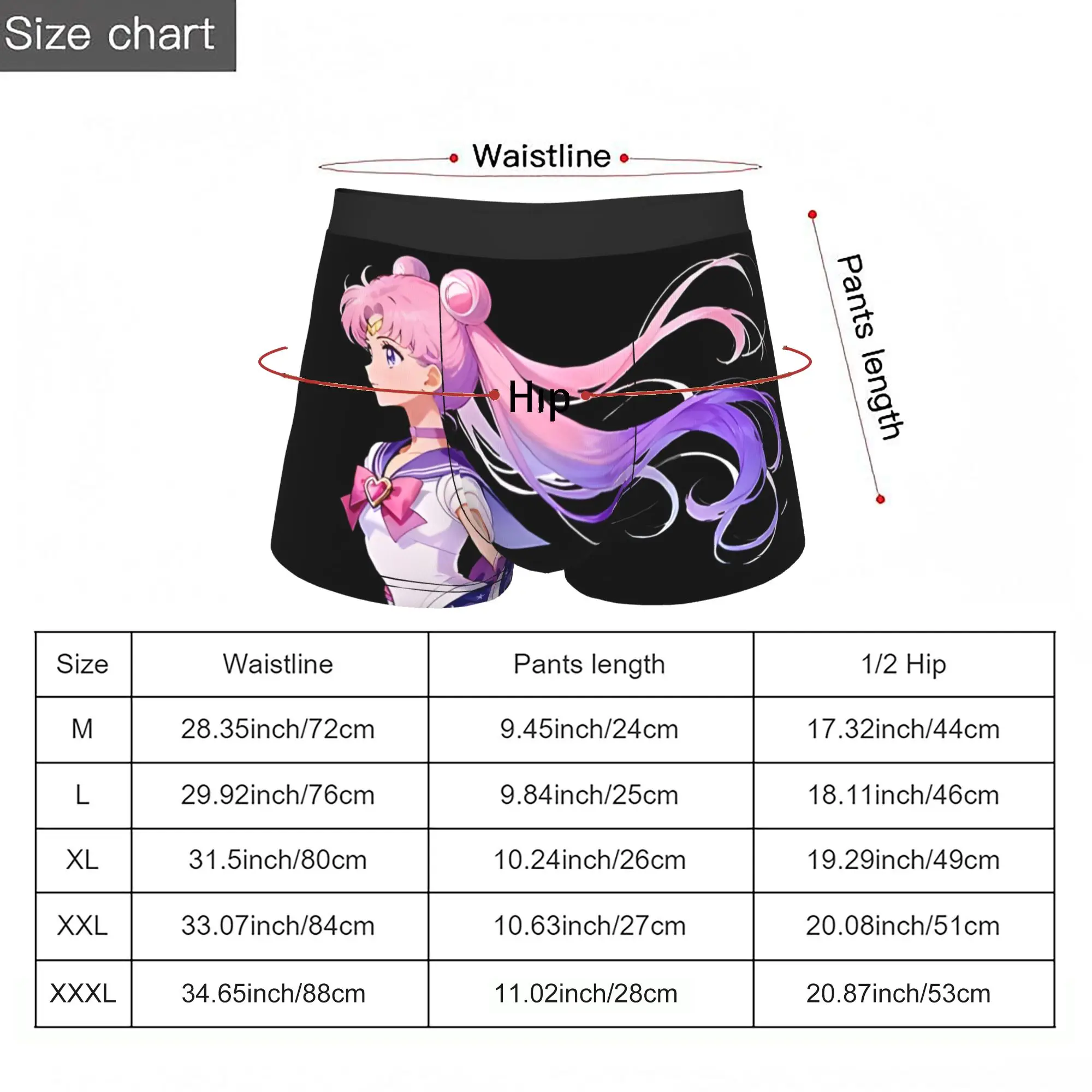Magical Sailor Girl Bandai Sailor Moon Underpants Breathbale Panties Men's Underwear Comfortable Shorts Boxer Briefs view 5