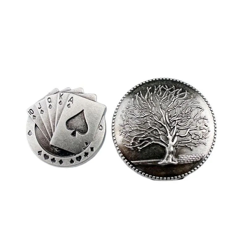 Tree Poker Embossed Badge Rivet Back Cap Stud For Purse Wallet Leather Craft Coin Cochos Buckle Belt Bag Jeans Accessories