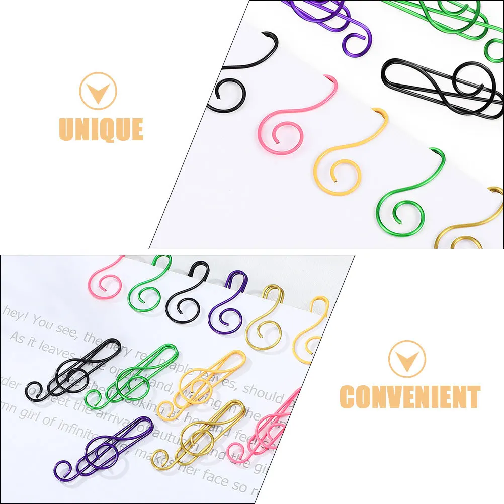 

100Pcs Unique Metal Paper Clips Cute Decorative Memo Clips for Office Home Study Use Versatile Document Holders