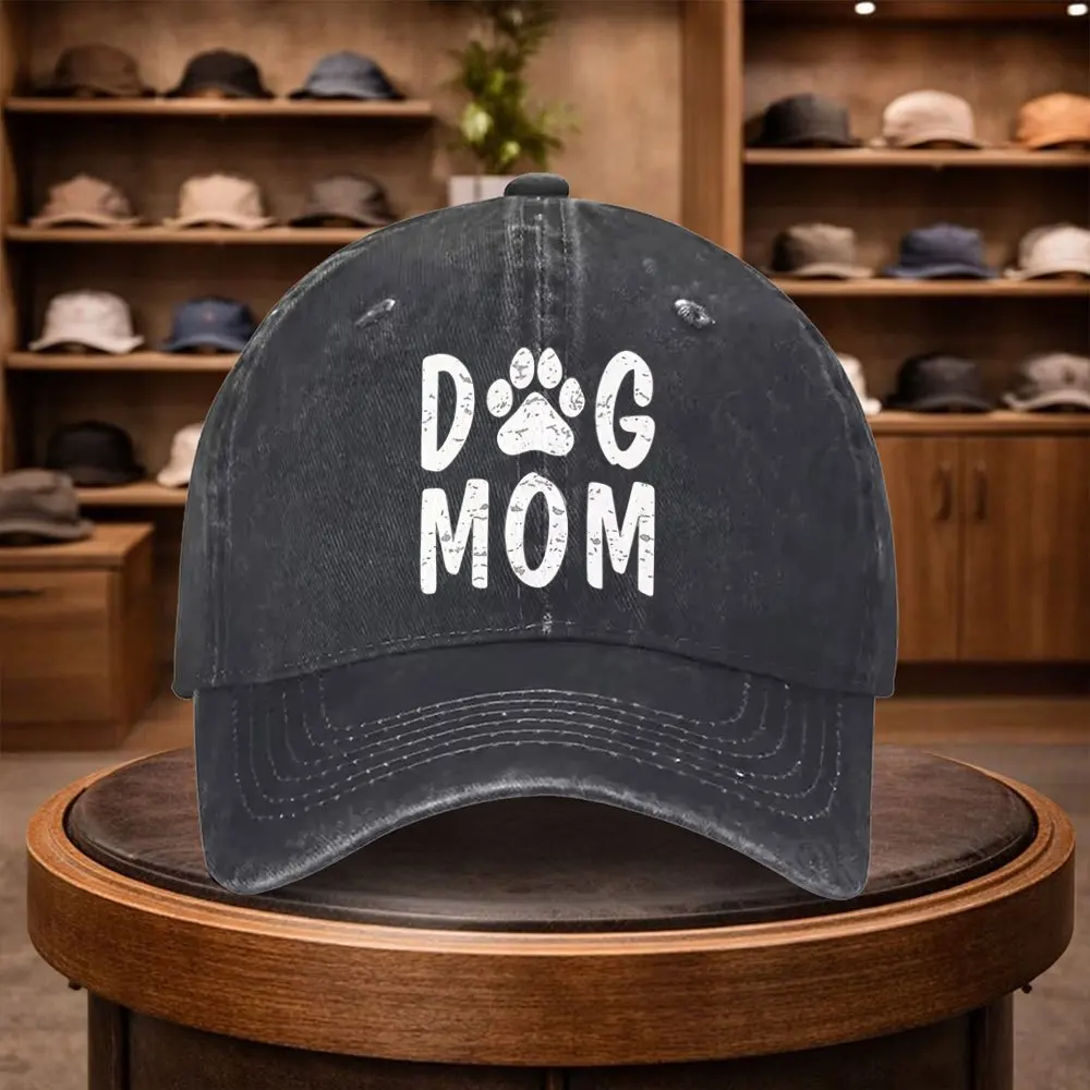 Une casquette de baseball élégante avec un imprimé « Dog Mom », parfaite pour les sorties décontractées. Cette casquette réglable convient à toutes les saisons.