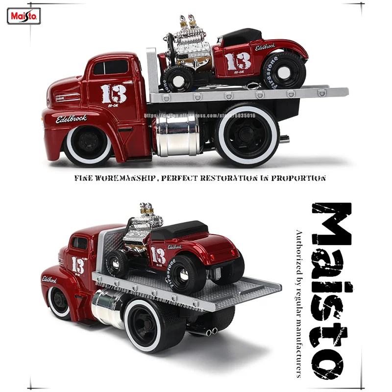 Maisto 1:64 New style Chevrolet Ford transport truck combination pallet truck static  alloy car model children\'s toy collection