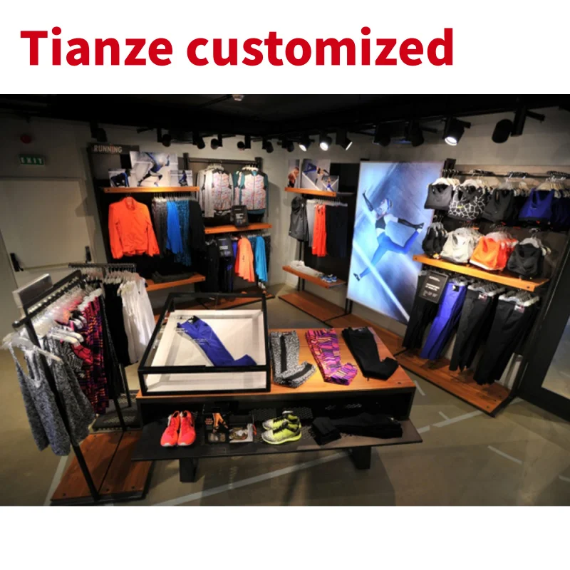 

(Customized) modern fashion sports clothing retail shop unique elegant design decor sports stores sport shoes display fixture fo