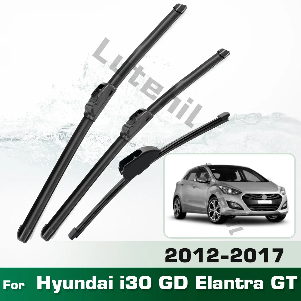 For Hyundai i30 GD Elantra GT 2012 - 2017 Wiper Front & Rear Wiper Blades Set Windshield Windscreen Window 26