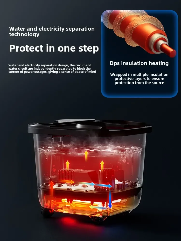 

Ведро для замачивания ног с подогревом, постоянная температура, полностью автоматическая ванна для ног, ванна для ног, раковина для ног, бытовой электрический массаж