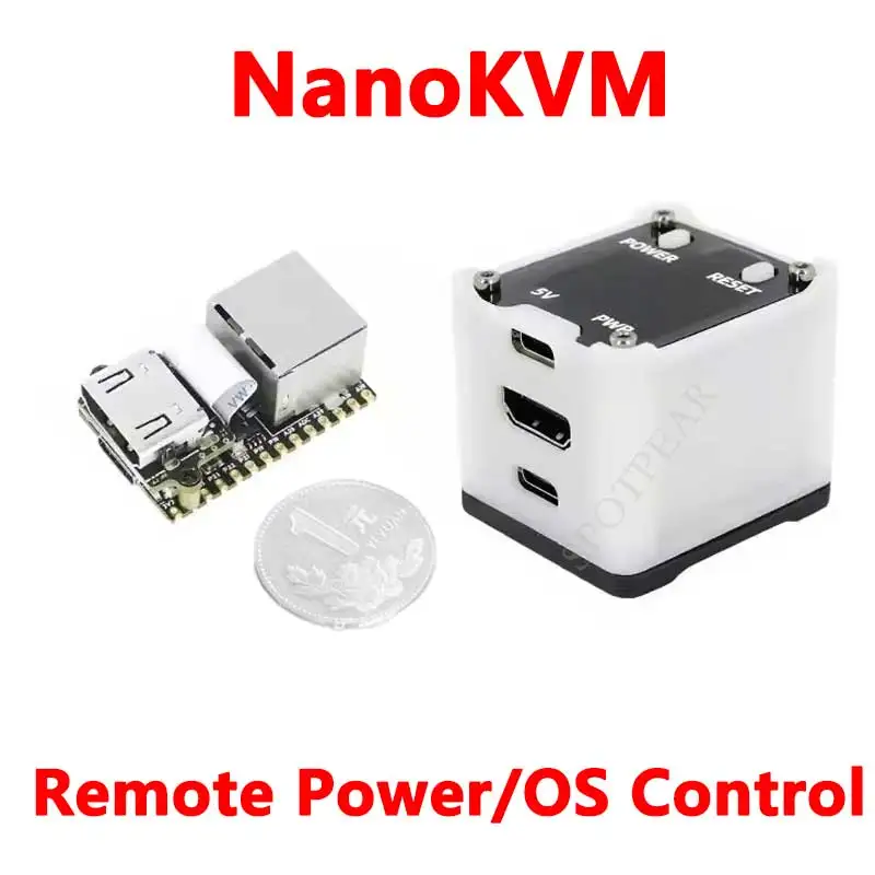 Sipeed NanoKVM Remote OS Mini KVM HDMI RISC-V  Control Manager Install /Remote Power Control /Remote Desktop Server /Remote UART