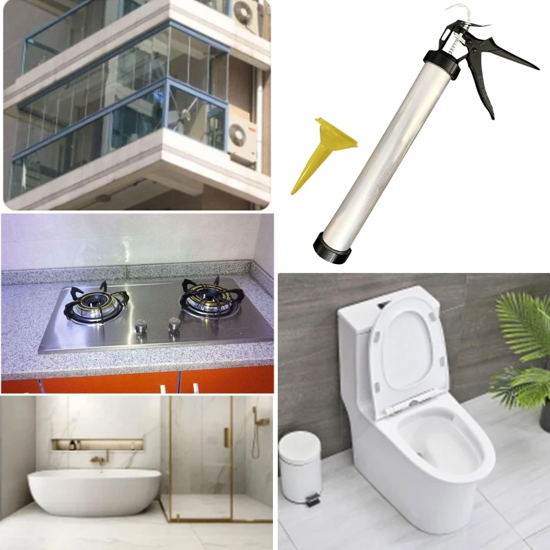 400-600ML Full Metal Structure Professional Caulking with StrongThrust Ratio