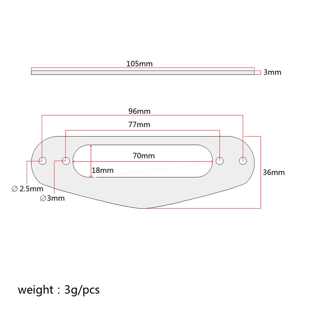 

3pcs Pickup Frame Guitar Mounting Ring Single Coil Humbucker Style Electric Single Coil Pickup Ring Accessories