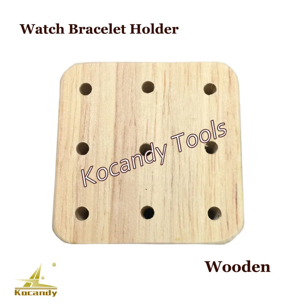 Wooden Watch Band Bracelet Strap Holder Link Pins Remover Watchmaker Repair Kit Tool