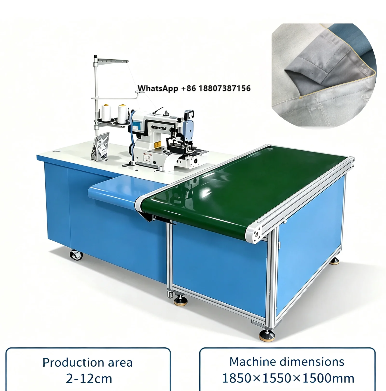 Automatic Cloth Feeder All-in-One Sewing Machine, Multi-needle, Synchronous Feed, Apply to Pocket Binding & Lace Attaching