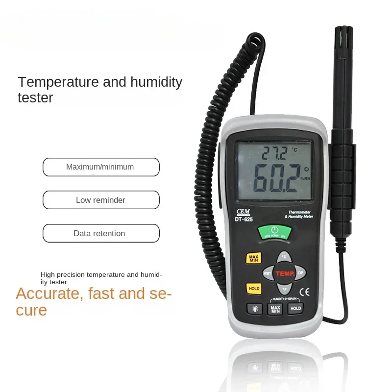 DT-625 Professional Temperature and Humidity Meter Industrial High-precision Temperature and Humidity Tester Temperature Meter