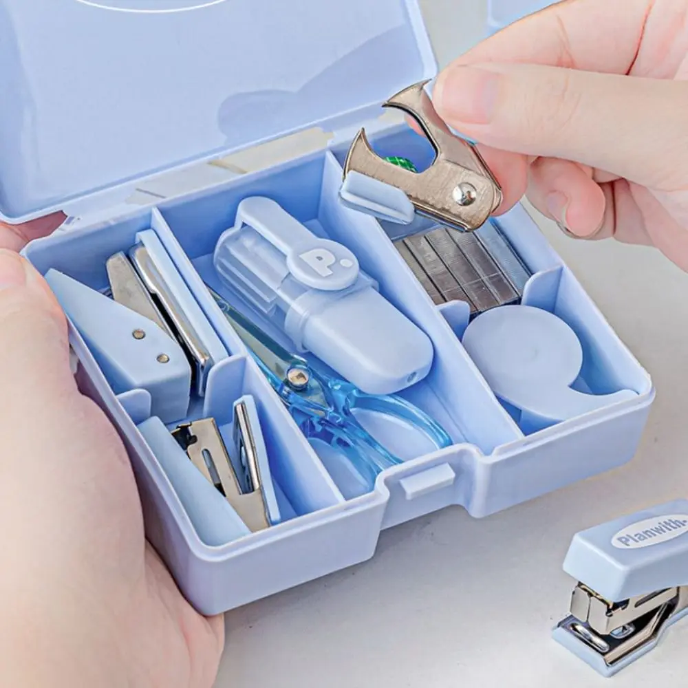 Multifunction Portable Mini Punch Stapler Kit DIY Crafts Handcraft Scrapbook Tools Set INS Punch Machine Kit Albums