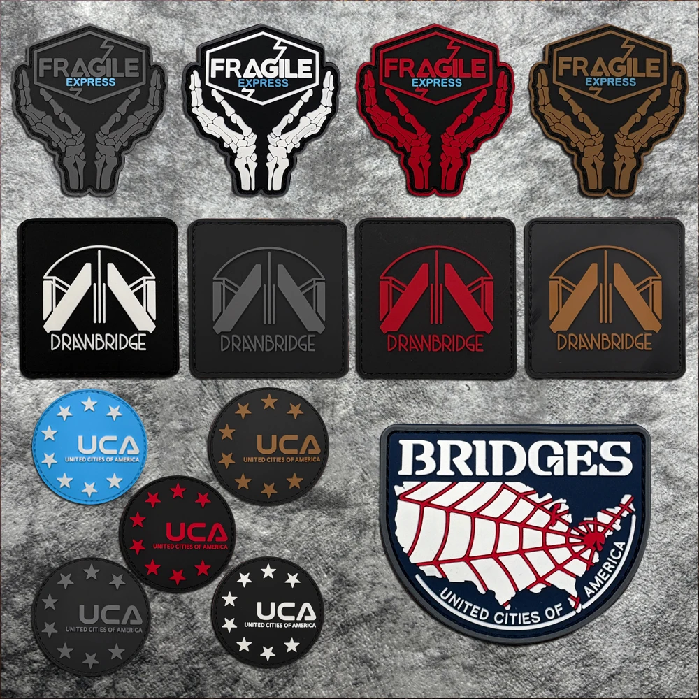 A Death Stranding Pattern Pvc Patch, Soft Rubber Badge with Glow-In-The-Dark Effect, Velcro Hook on the Back, Suitable for Bags, Backpacks, Vests, and Clothing Decoration Stickers and Embroidery Patches