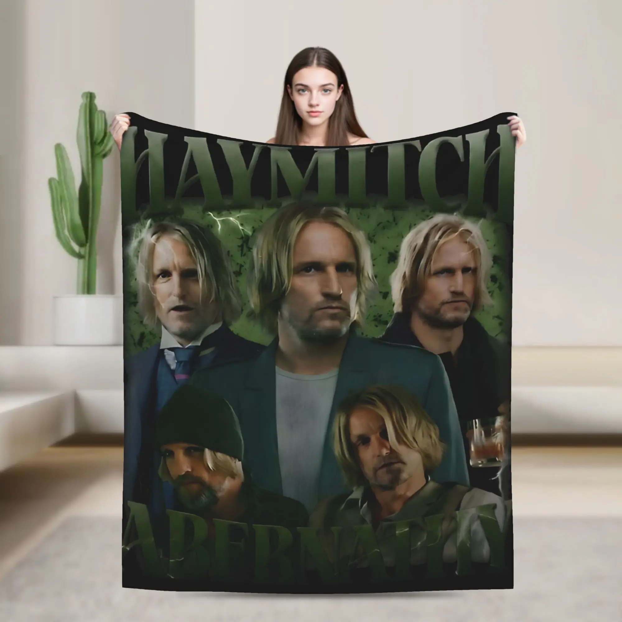 Warm Soft Blankets Haymitch Abernathy Sunrise on the Reaping Throw Blanket  Flannel Bedspread For Living Room Sofa Bed Cover