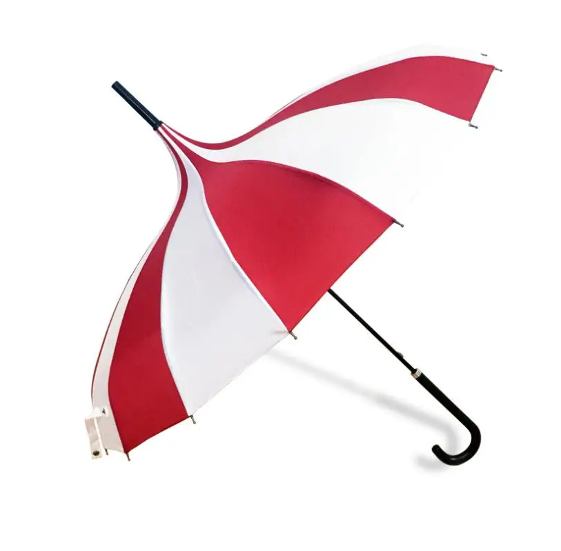 50pcs Fashion Pagoda Palace Creative Umbrella Sun Rain Lady Princess Royal Long-handled Straight Golf Wedding Umbrella ni209