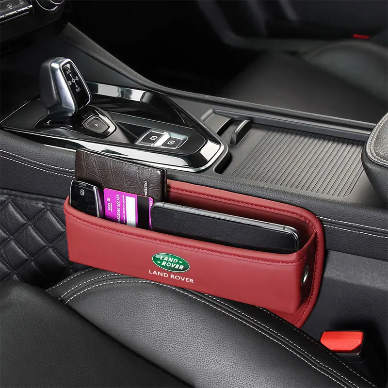 PU Leather Car Seat Gap Storage Box Holder Auto Organizer For Land Rover Range Rover Evoque discovery Freelander Car Accessories view 4