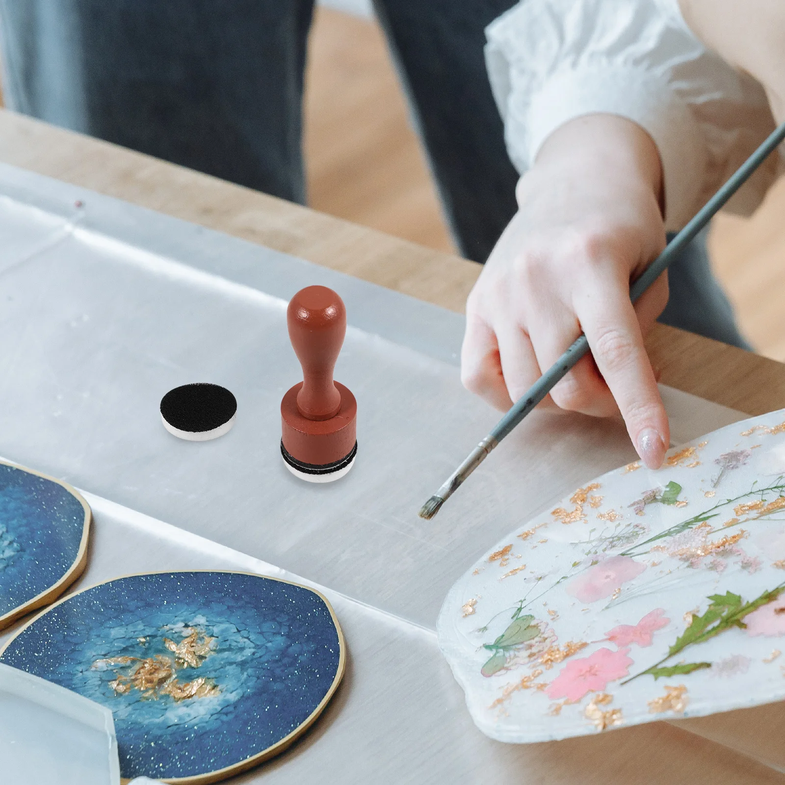 1Set Distress Ink Blending Brush Easy to Use Foam Replacement for Card Making Art Supplies Blending Brushes for Card Making