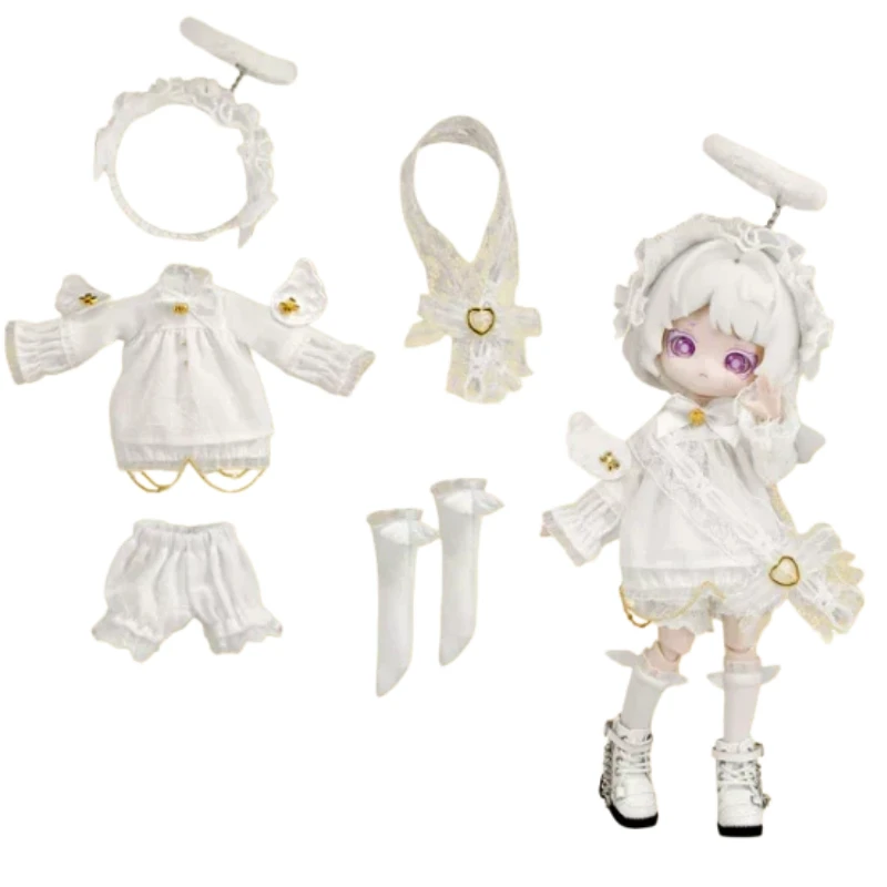 

Come4free Bjd Clothes Ob11 Doll Dress White Lace Angel Cupid Outfit Lace Decoration For Twelve Scale Bjd Ob11 Doll Collectors