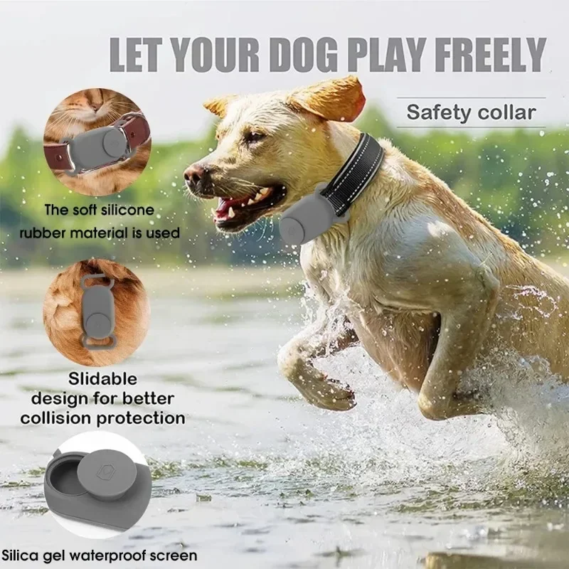 Silicone Case for Samsung Galaxy SmartTag2 Anti Lost Protector Shakeproof Soft Case for Smart Tag 2 Dog Cat Pets Collars Holder