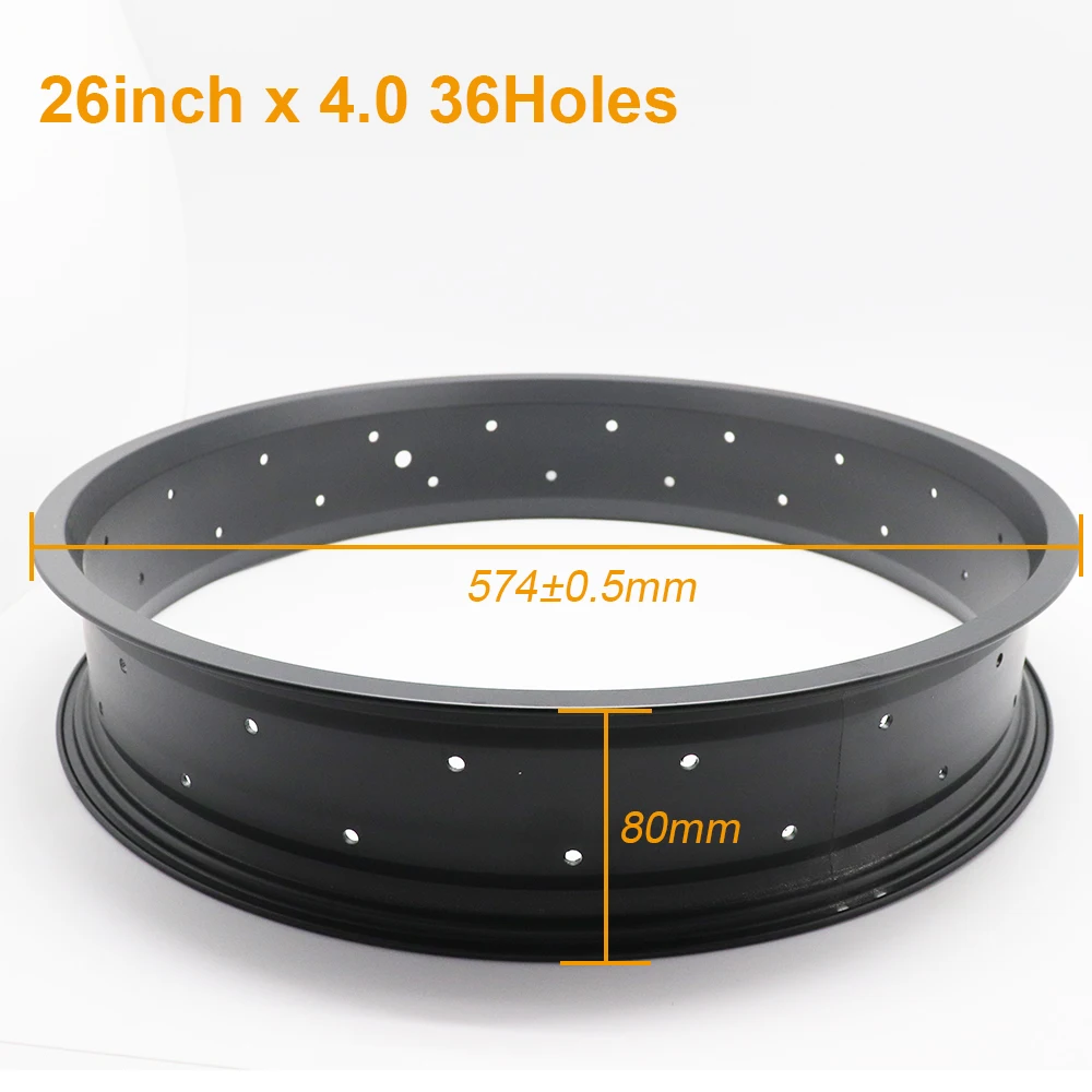 No Return No Exchange Electric Bicycle Fat Tire Rim 26×4.0 80mm Width Snow E Bike Rim 36 Holes Fat Electric Bike Wheel Rim