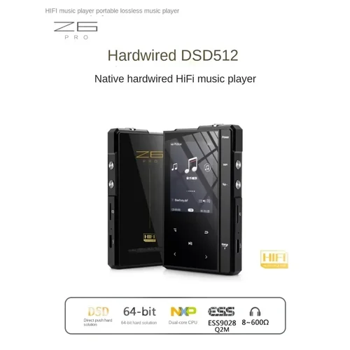 Imagen 2 del producto Moonlight Box Z6 DSD512 MP3 reproductor de música HiFi decodificación de Hardware portátil Audio Master Aficionado sin pérdidas con pantalla de 2,4 pulgadas