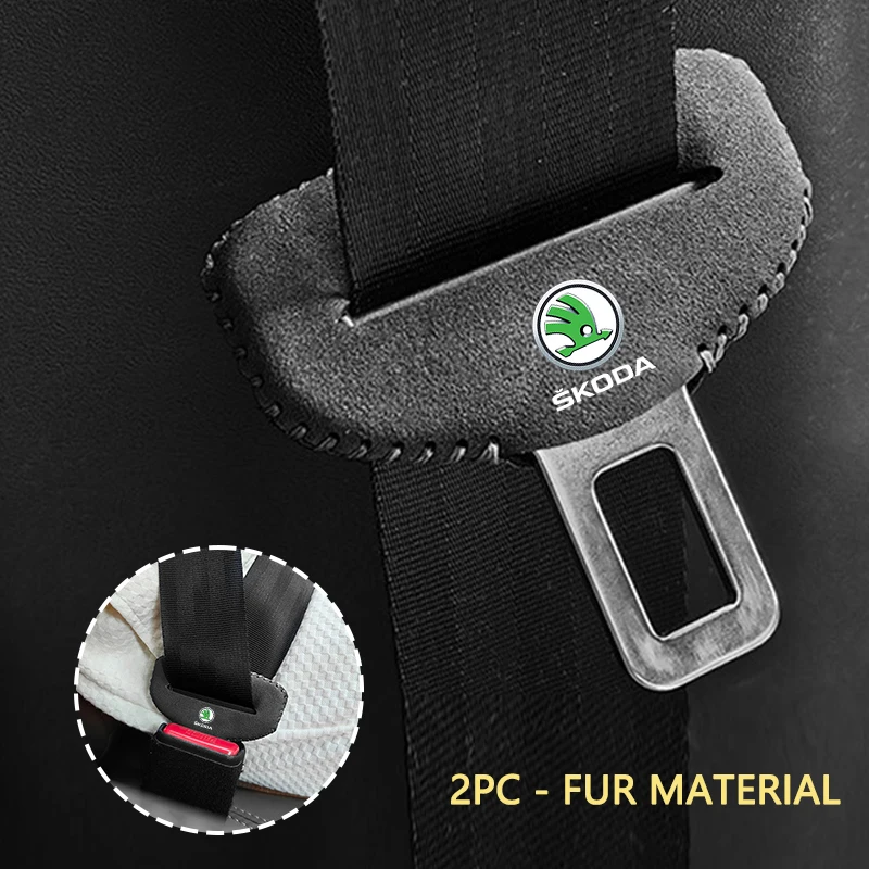 

Suede Car New Seat Belt Clip Extender Seat Belt For Skoda A7 Fabia Superb Yeti Octavia Rapid Kodiaq Kamiq Interior Accessories