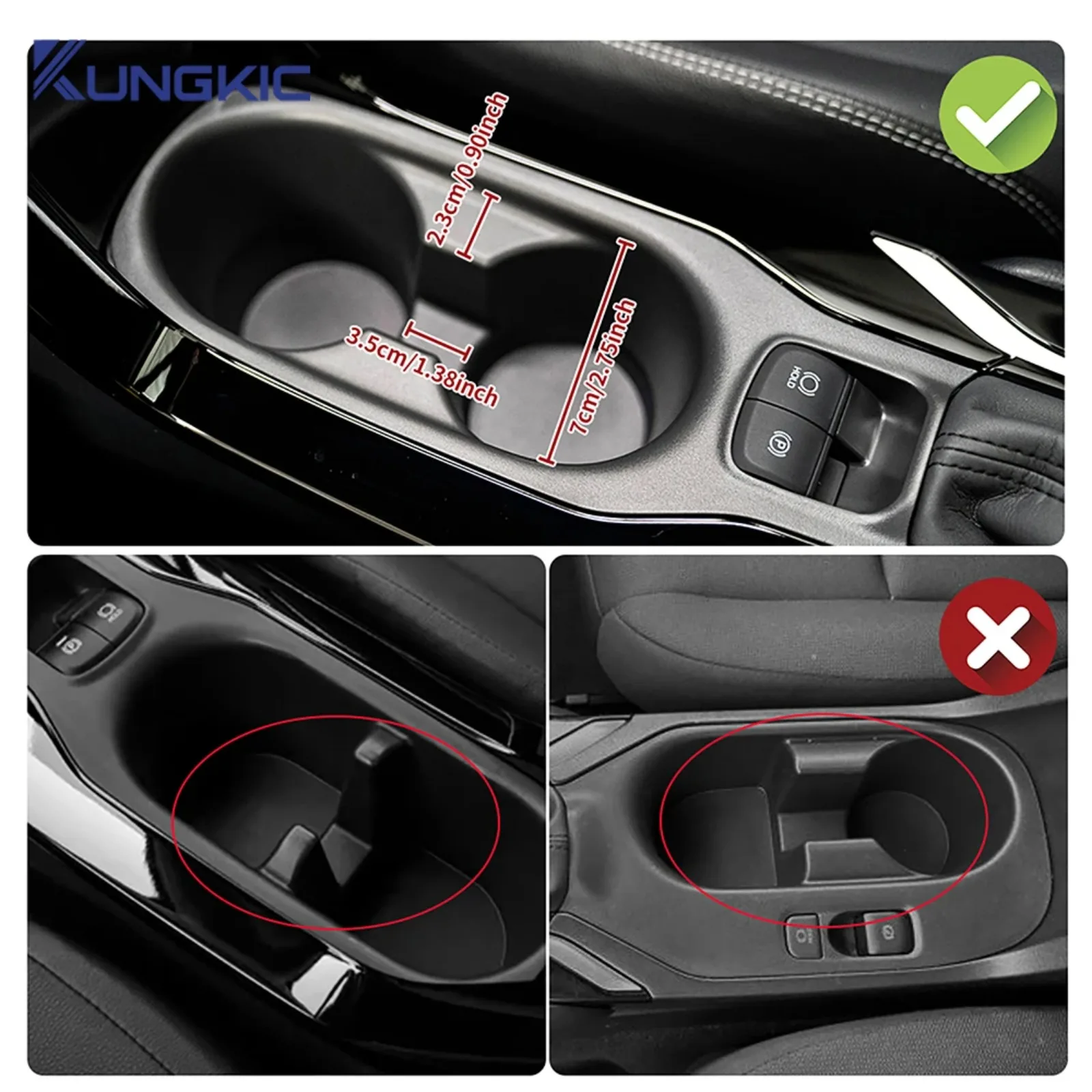 For Toyota Corolla 2019-2025 Corolla Cross 2021-2025 Silicone Cup Holder Insert Anti Slip Interior Protector Mod Car Accessories