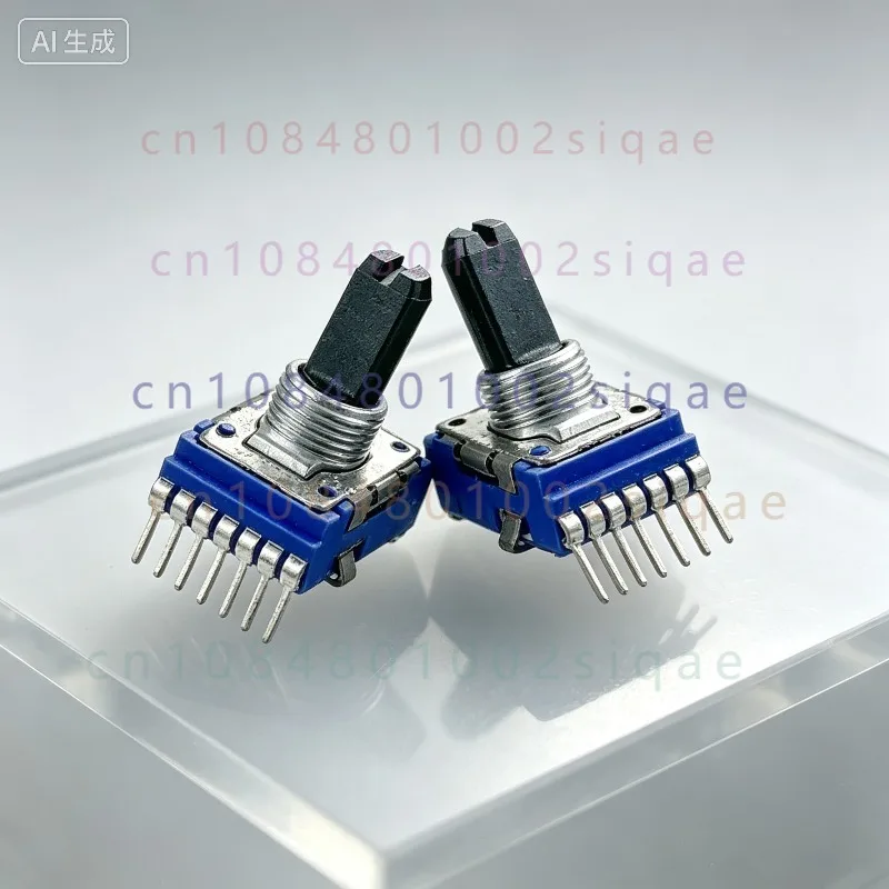 Pack FOR RK14 Model Single Row 7Pin Dual Channel MN100K Potentiometer Center Position Mixer Power Amplifier Balance Control
